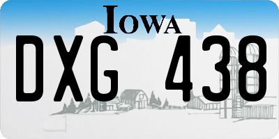 IA license plate DXG438