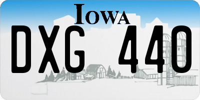 IA license plate DXG440