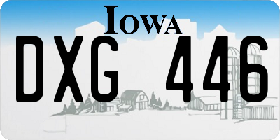 IA license plate DXG446