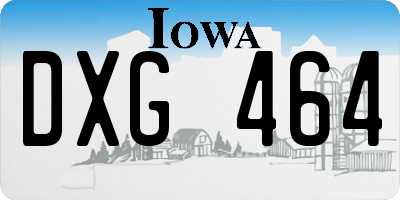 IA license plate DXG464