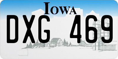 IA license plate DXG469