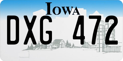 IA license plate DXG472