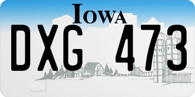 IA license plate DXG473