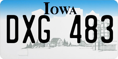 IA license plate DXG483