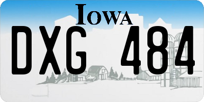 IA license plate DXG484