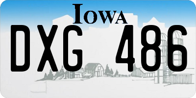 IA license plate DXG486