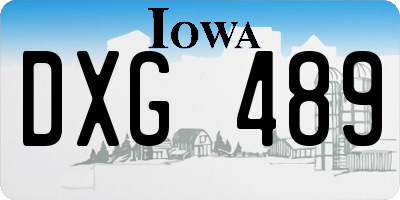 IA license plate DXG489