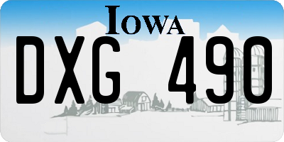 IA license plate DXG490