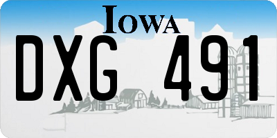 IA license plate DXG491