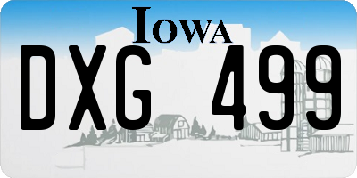 IA license plate DXG499