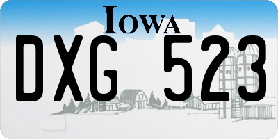 IA license plate DXG523