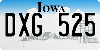 IA license plate DXG525