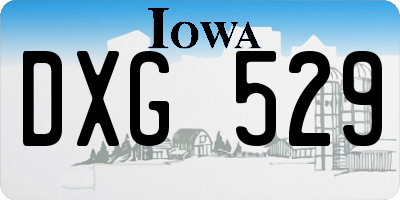 IA license plate DXG529