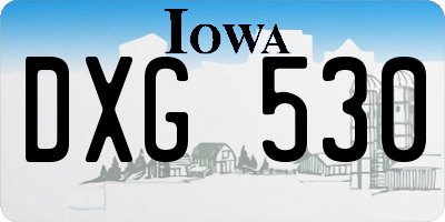 IA license plate DXG530