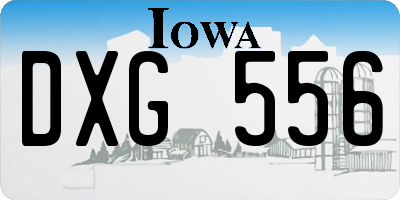 IA license plate DXG556