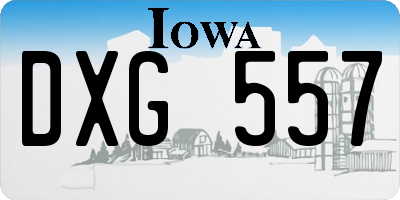 IA license plate DXG557