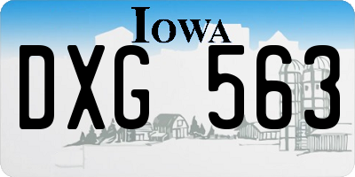 IA license plate DXG563