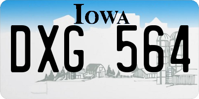 IA license plate DXG564