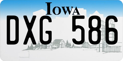 IA license plate DXG586