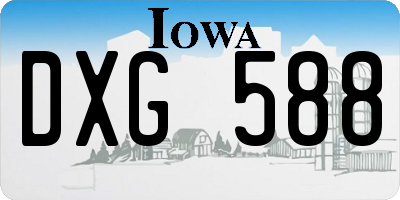 IA license plate DXG588