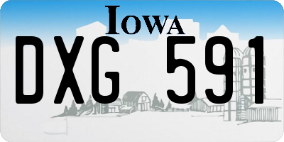 IA license plate DXG591