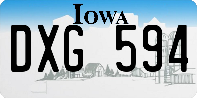 IA license plate DXG594