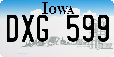 IA license plate DXG599