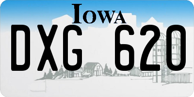 IA license plate DXG620