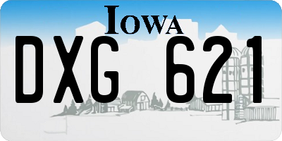 IA license plate DXG621