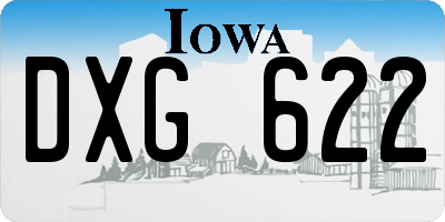 IA license plate DXG622