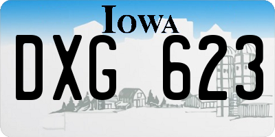 IA license plate DXG623
