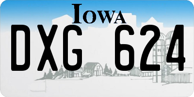 IA license plate DXG624