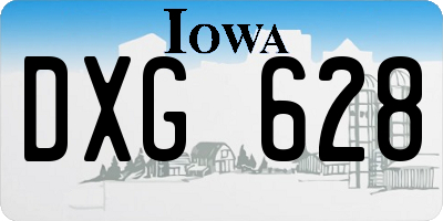 IA license plate DXG628
