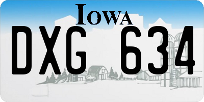 IA license plate DXG634