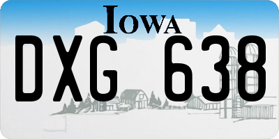 IA license plate DXG638