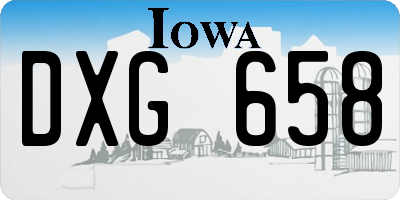 IA license plate DXG658