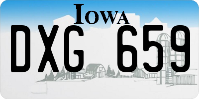 IA license plate DXG659