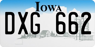 IA license plate DXG662