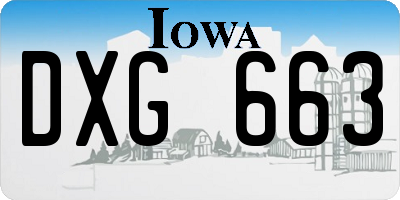 IA license plate DXG663