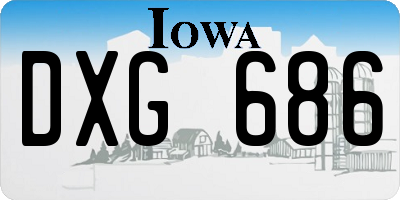 IA license plate DXG686