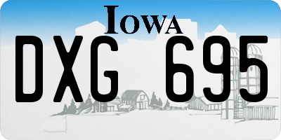 IA license plate DXG695