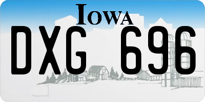 IA license plate DXG696