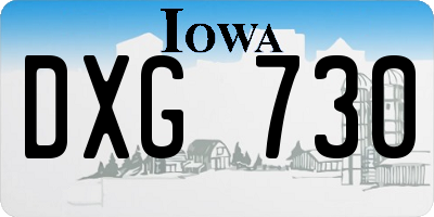IA license plate DXG730