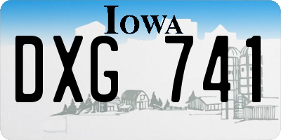 IA license plate DXG741