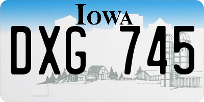 IA license plate DXG745