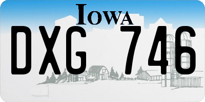 IA license plate DXG746