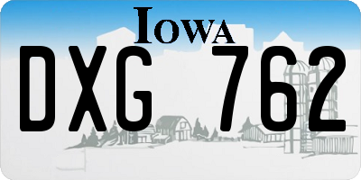 IA license plate DXG762