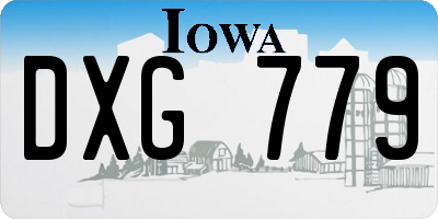 IA license plate DXG779