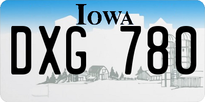 IA license plate DXG780