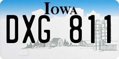IA license plate DXG811